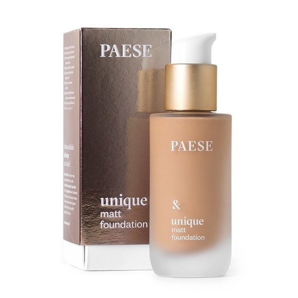 PAESE Unique Matt Pielęgnujący podkład matujący 608C Golden beige 30ml 46071-uniw