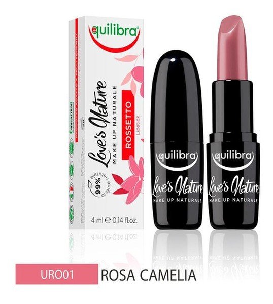 EQUILIBRA Loves Nature pomadka do ust 01 Rosa Camellia 4ml