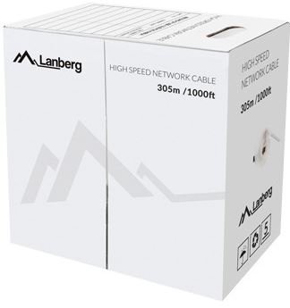 Kabel UTP 5e LANBERG Fluke Passed LCU5-12CU-0305-S, 305 m