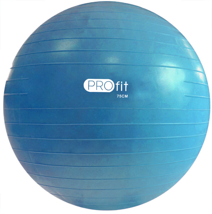 ProFit Piłka gimnastyczna 75cm niebieska z pompką DK 2102 P5130-0