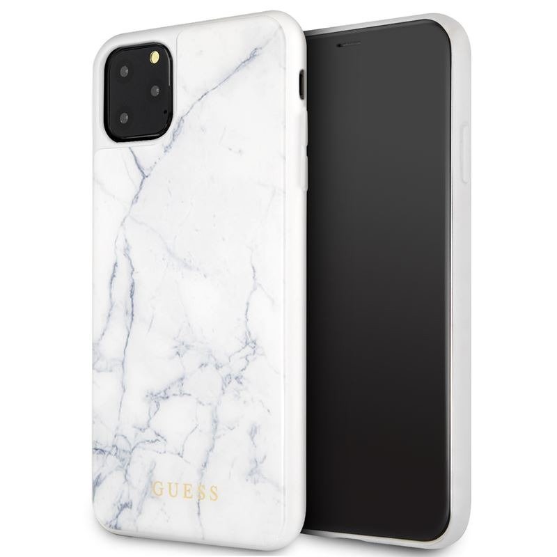 Guess Marble - Etui iPhone 11 Pro Max biały