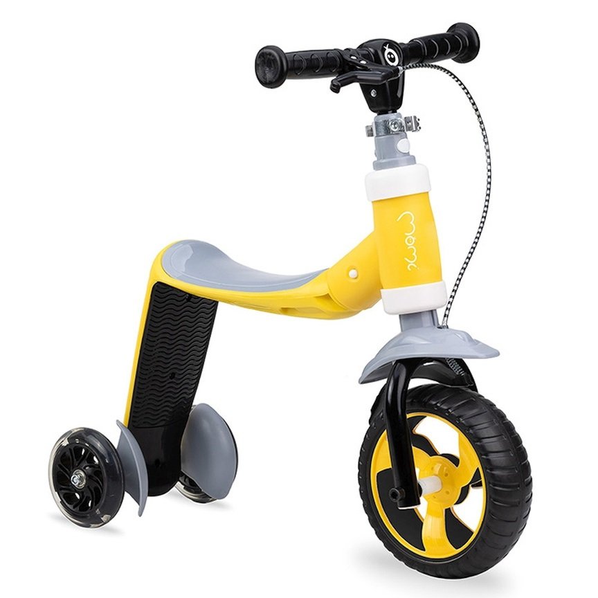 MoMi ELIOS rowerek hulajnoga jeździk - żółty