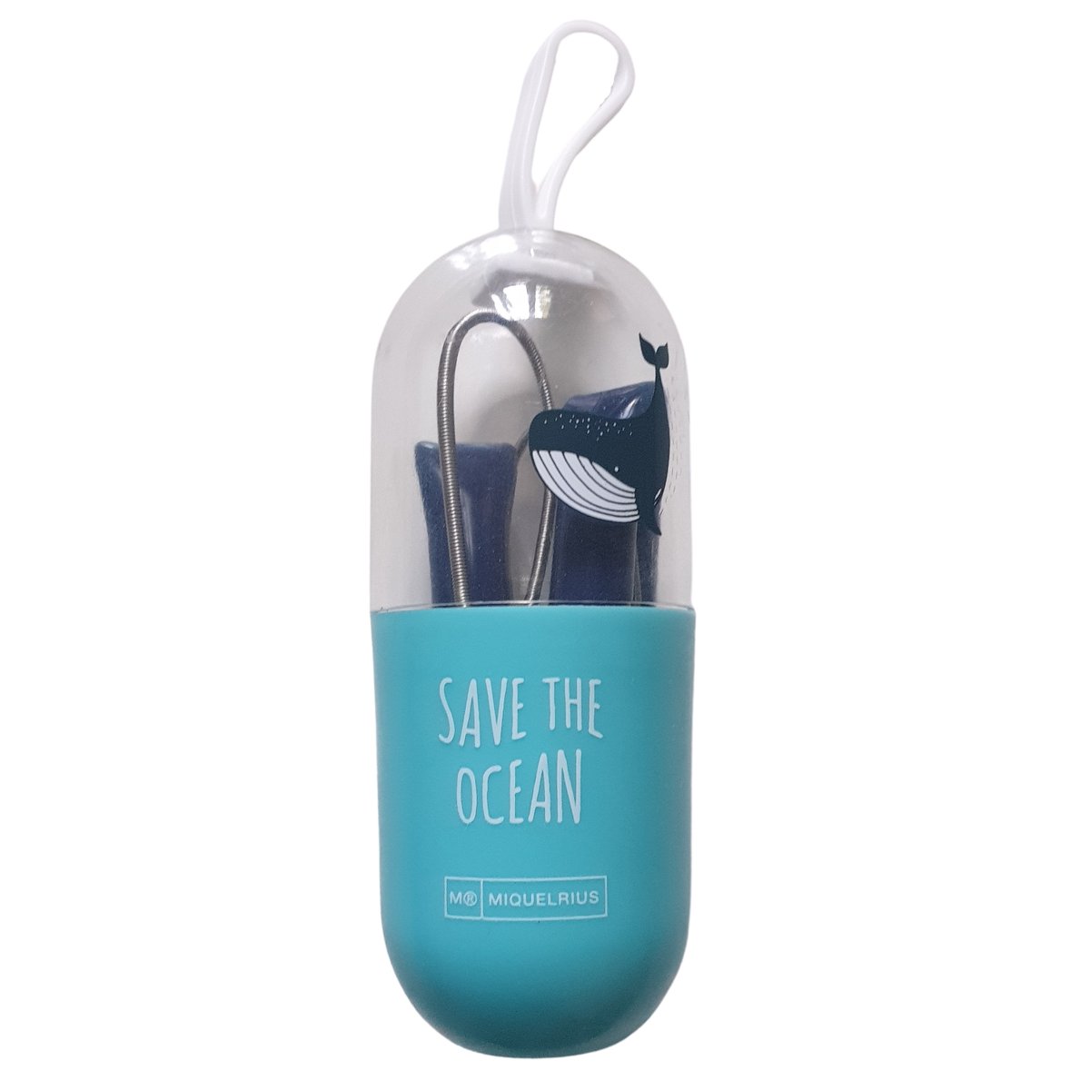 Save The Ocean Słomka silikonowa - granatowa granatowy