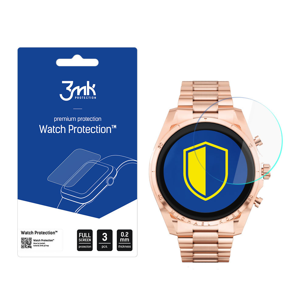 Michael Kors 6 GEN Bradshaw Szkło ochronne 3 szt - 3mk Watch Protection FlexibleGlass Lite RATY | GRATIS WYSYŁKA | GRATIS ZWROT DO  1 ROKU | 100% ORYGINAŁ!!