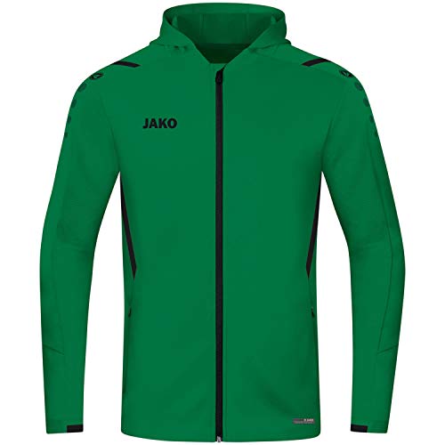 JAKO Męska kurtka treningowa Challenge z kapturem kurtka treningowa Challenge z kapturem sportowy zielony / czarny XL
