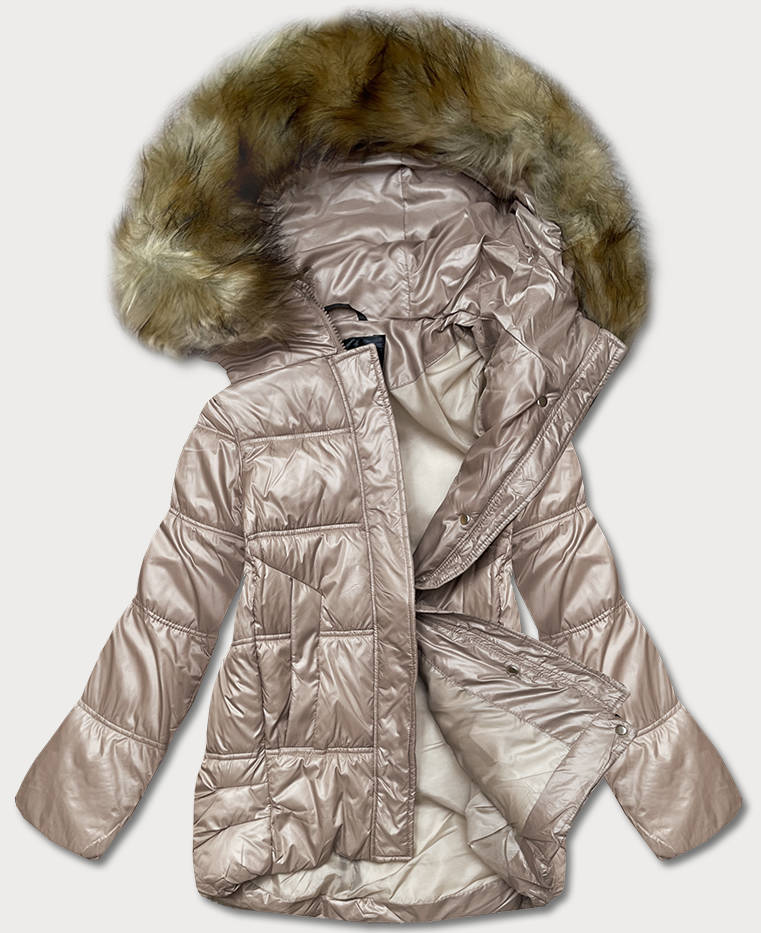 KRÓTKA PRZEJŚCIOWA KURTKA PIKOWANA CAMEL (H-202-1) - Glakate