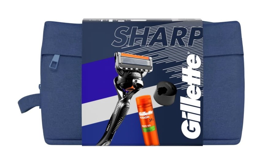 Gillette ProGlide Zestaw Sharp w kosmetyczce (Maszynka+Podstawka+Żel do golenia 200 ml+Kosmetyczka)