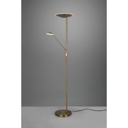 Trio Brantford 425610204 lampa stojąca podłogowa 2x30W LED 4000K złota