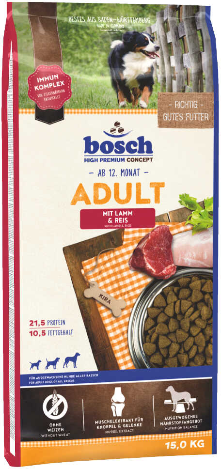 Zestaw mieszany Bosch Petfood Adult, 2 x 15 kg - Jagnięcina i ryż / drób i proso Dostawa GRATIS!