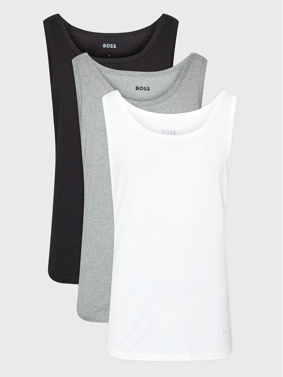 Boss Komplet 3 tank topów 50475278 Kolorowy Regular Fit