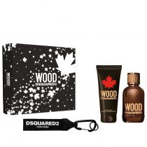 Dsquared2 Wood zestaw Edt 100 ml + Żel pod prysznic 100 ml + Breloczek dla mężczyzn