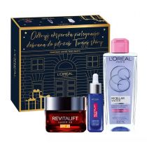 L''Oréal - Revitalift Laser X3 - Zestaw prezentowy do pielęgnacji skóry dojrzałej - Krem do twarzy na dzień 50 ml + Serum na noc 30 ml + Płyn micelarny 200 ml