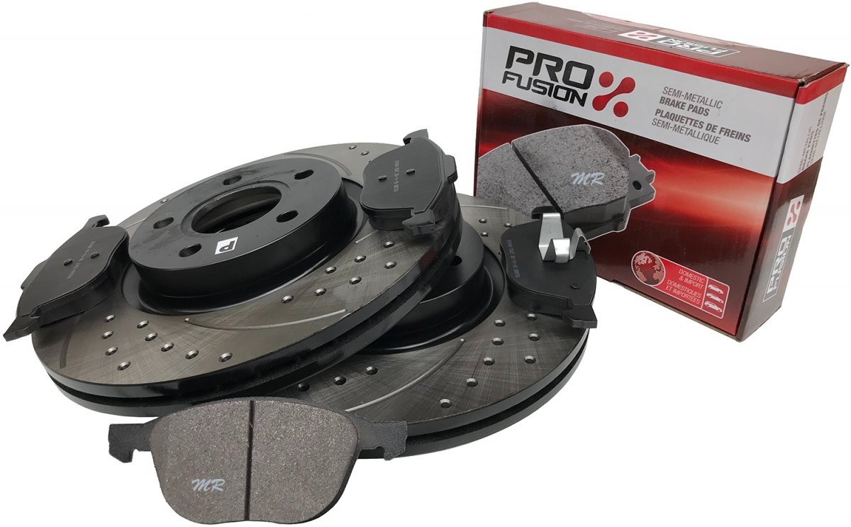 Przednie klocki + WIERCONE NACINANE tarcze hamulcowe ATM 300mm Ford Escape 2013-
