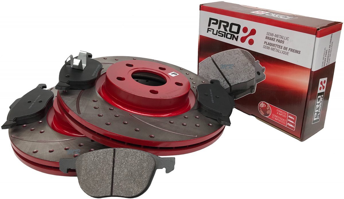 Przednie klocki + WIERCONE NACINANE tarcze hamulcowe ATM 300mm Ford Escape 2013-