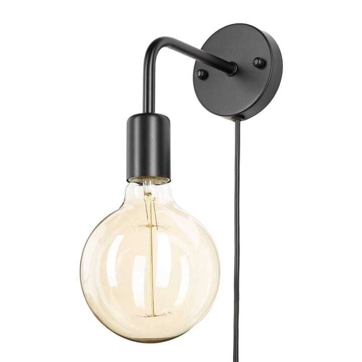 Zdjęcia - Żyrandol / lampa LOFT Kinkiet z przewodem do gniazdka czarny  WST052 1xE27 