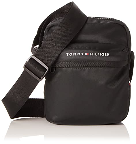 TOMMY HILFIGER Męski TH Skyline Mini Reporter, czarny, jeden rozmiar, Czarny