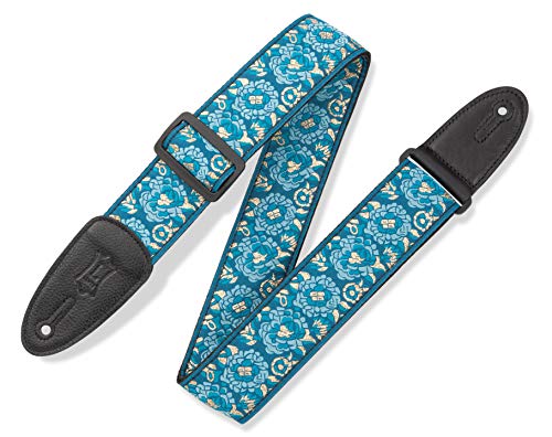 Levy's Leathers M8as-blu azjatycki nadruk żakardowy pasek do gitary - niebieski