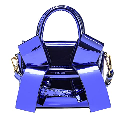 PINKO Damska torba Aika Purse Baby Eco z lustrem, F99q_Bluette Clematide-Antique Gold, F99q_bluette Clematide Gold