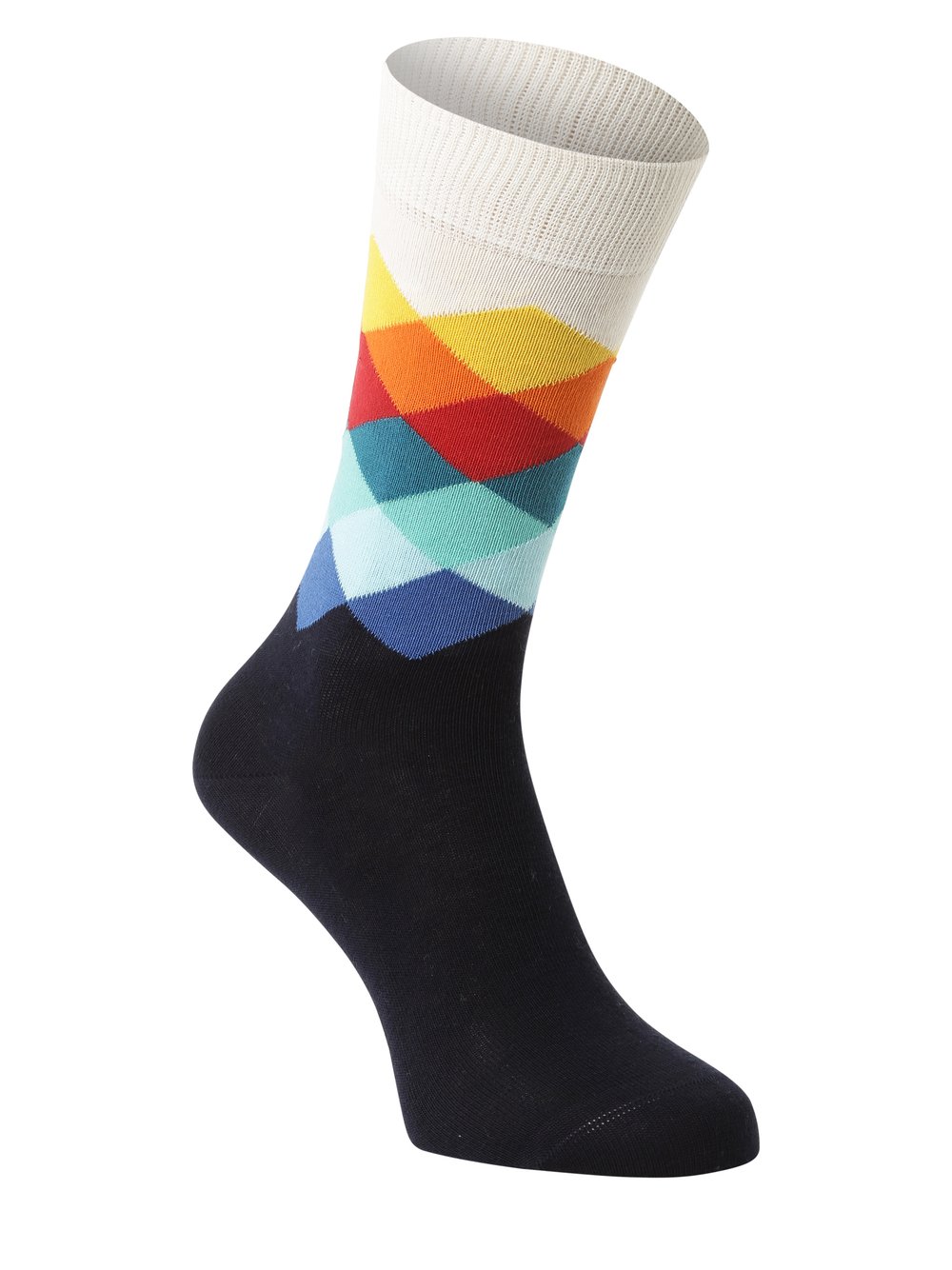 Happy Socks - skarpety z drobnej dzianiny, niebieski|wielokolorowy