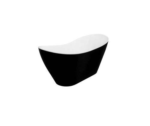 Wanna Wolnostojąca Besco Viya Matt Black&White 170 + klik-klak grafit czyszczony od góry