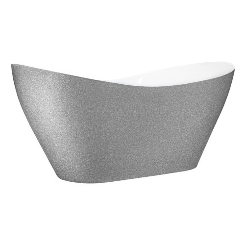 Wanna wolnostojąca Besco Viya Glam 170 srebrna+ klik-klak chrom