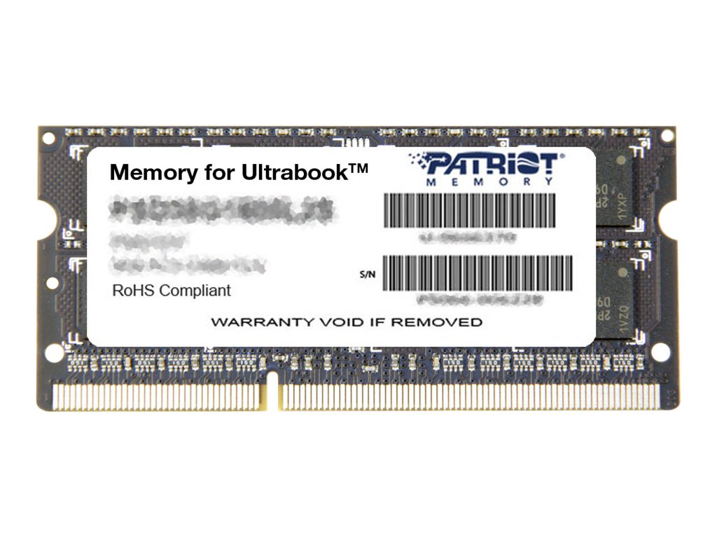 PATRIOT PSD38G1600L2S Patriot 8GB 1600MHz DDR3 Non-ECC CL11 1.35V SODIMM, for Ultrabook