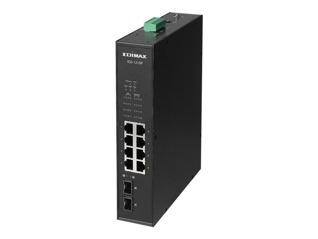 EDIMAX Industrial 8-Port POE GbE + 2 GbE SFP unmanaged switch