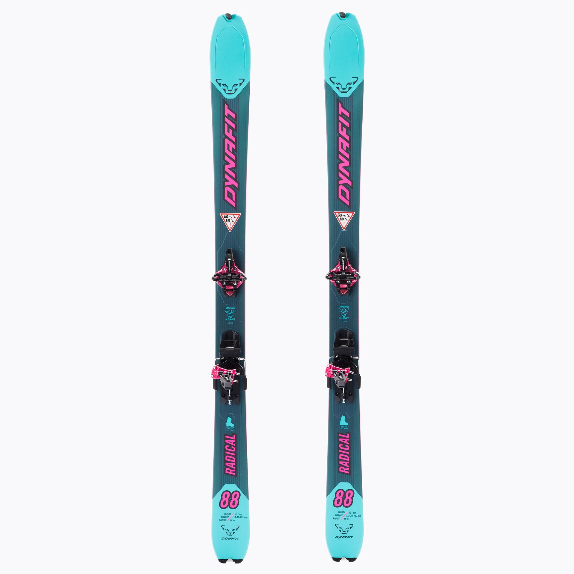 Narty skiturowe damskie DYNAFIT Radical 88 W Ski Set niebieskie 08-0000048281 158 cm