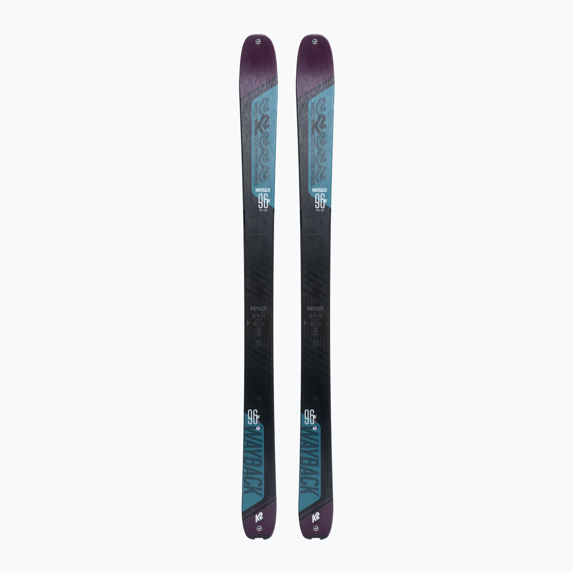 Narty skiturowe damskie K2 Wayback 96 W niebiesko-fioletowe 10G0600.101.1 163 cm
