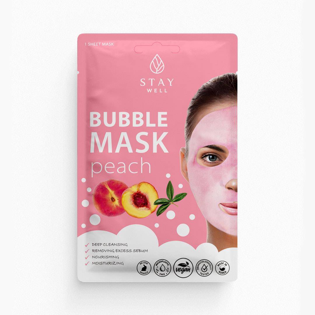 Deep Cleansing Bubble Mask głęboko oczyszczająca maska bąbelkowa do twarzy Peach 20g