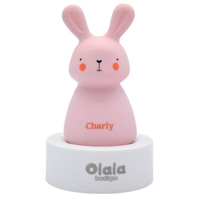 Olala Boutique, Lampka nocna LED, Olala, Króliczek Charly, różowy