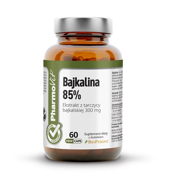 PHARMOVIT (suplementy diety) BAJKALINA Ekstrakt z tarczycy bajkalskiej 300mg 60 kaps.