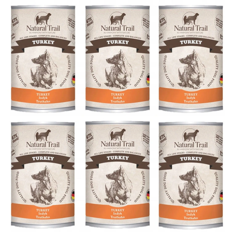 NATURAL TRAIL Monoprotein INDYK Zestaw 6x 400g