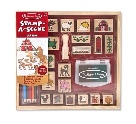 Melissa&Doug pieczątki Farma, zestaw
