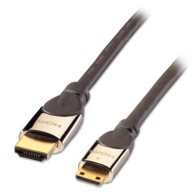 Lindy 41435 kabel Mini HDMI (typu C) 1.4 a High Speed Cat2 Ethernet, 3D -0.5 m