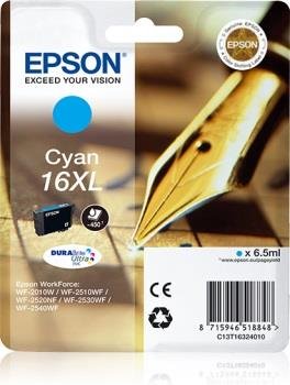 Tusz EPSON T1632 DURABrite XL, błękitny, 6.5 ml