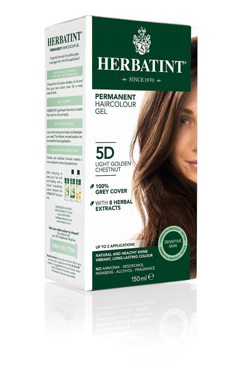 Herbatint farba do włosów 5D Jasny Złoty Kasztan, 150 ml