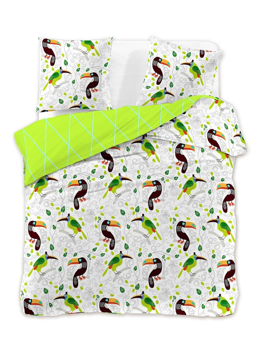 DecoKing DecoKing  Pościel Bawełniana - Ducato - Toucan 135x200 + 50x75*1 cm