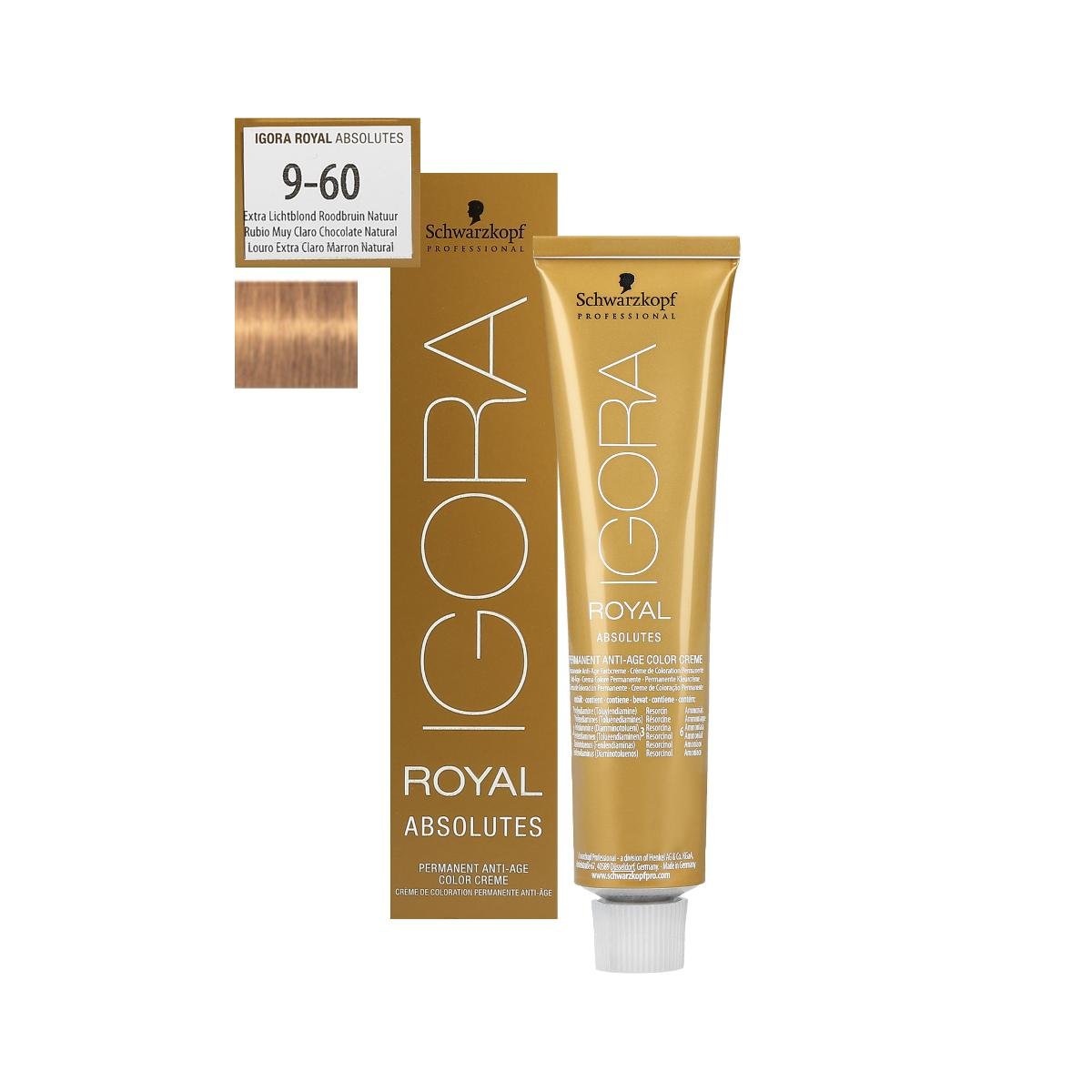 Schwarzkopf Professional Professional, Igora Royal Absolutes, farba do włosów 9-60, 60 ml