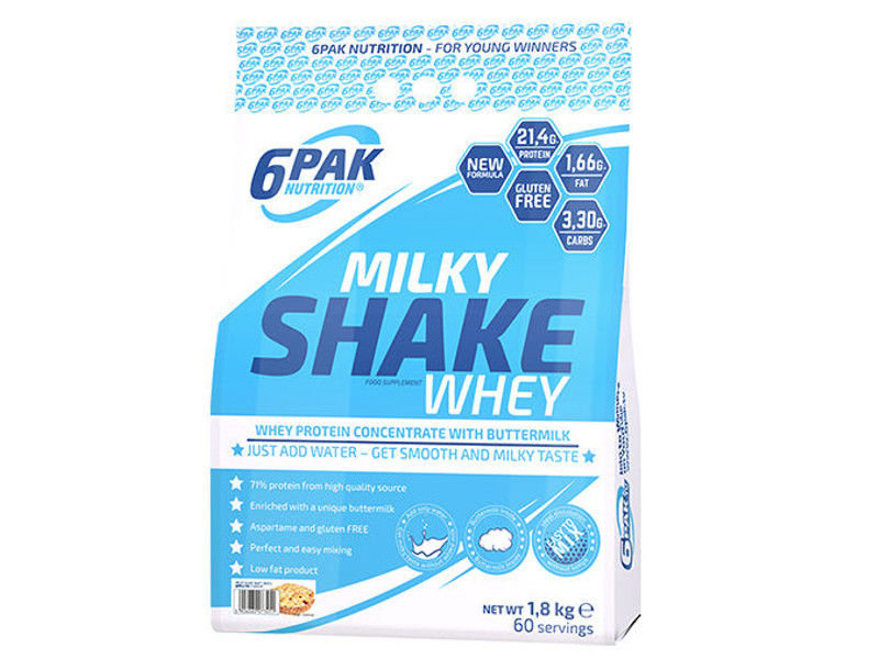 Whey 6pak 6PAK, Odżywka białkowa, Milky Shake 1800 g