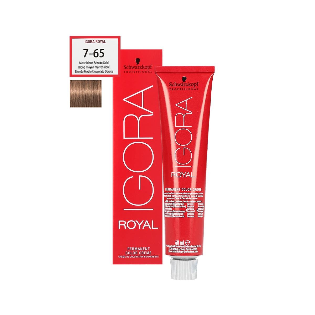 Schwarzkopf Professional Professional, Igora Royal, farba do włosów 7-65, 60 ml