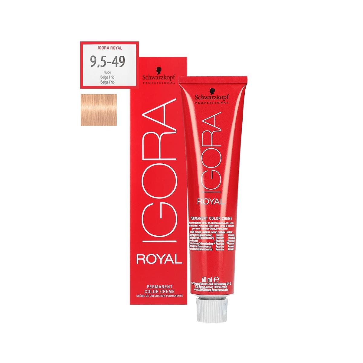 Schwarzkopf Professional, Igora Royal, farba do włosów 9,5-49, 60 ml