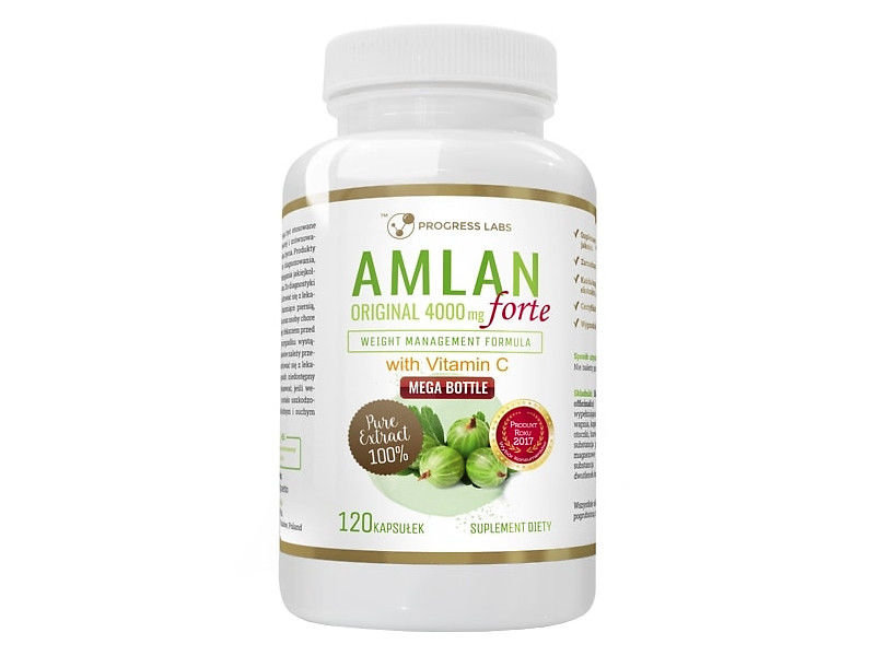 Progress Labs Progress Labs Amlan Forte (Agrest Indyjski) 4000 mg - 120 kapsułek