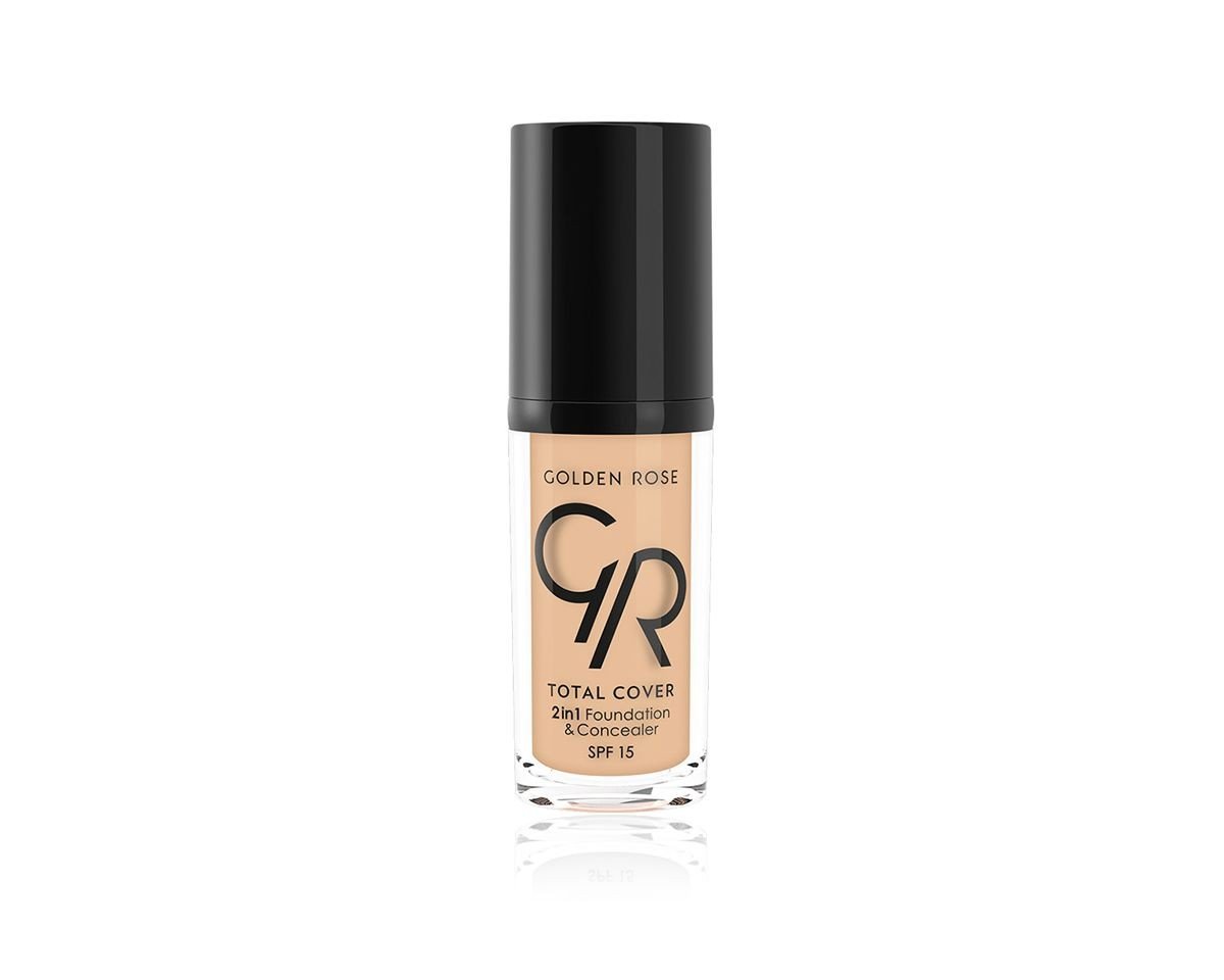 Golden Rose Total Cover 2in1 Fundation & Concealer - Podkład i korektor w jednym - 02 - IVORY GOLID2W-ZY2W-01