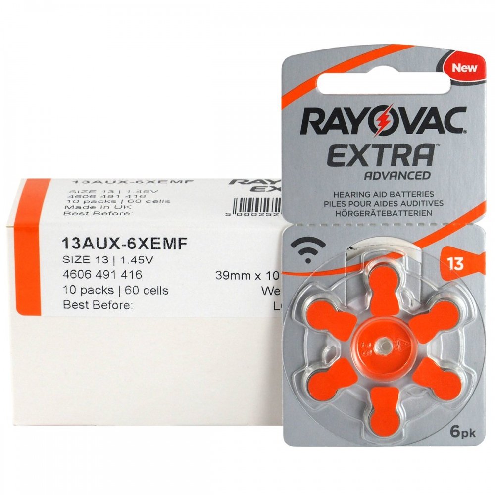 Rayovac 30 x baterie do aparatów słuchowych Extra Advanced 13 PR48