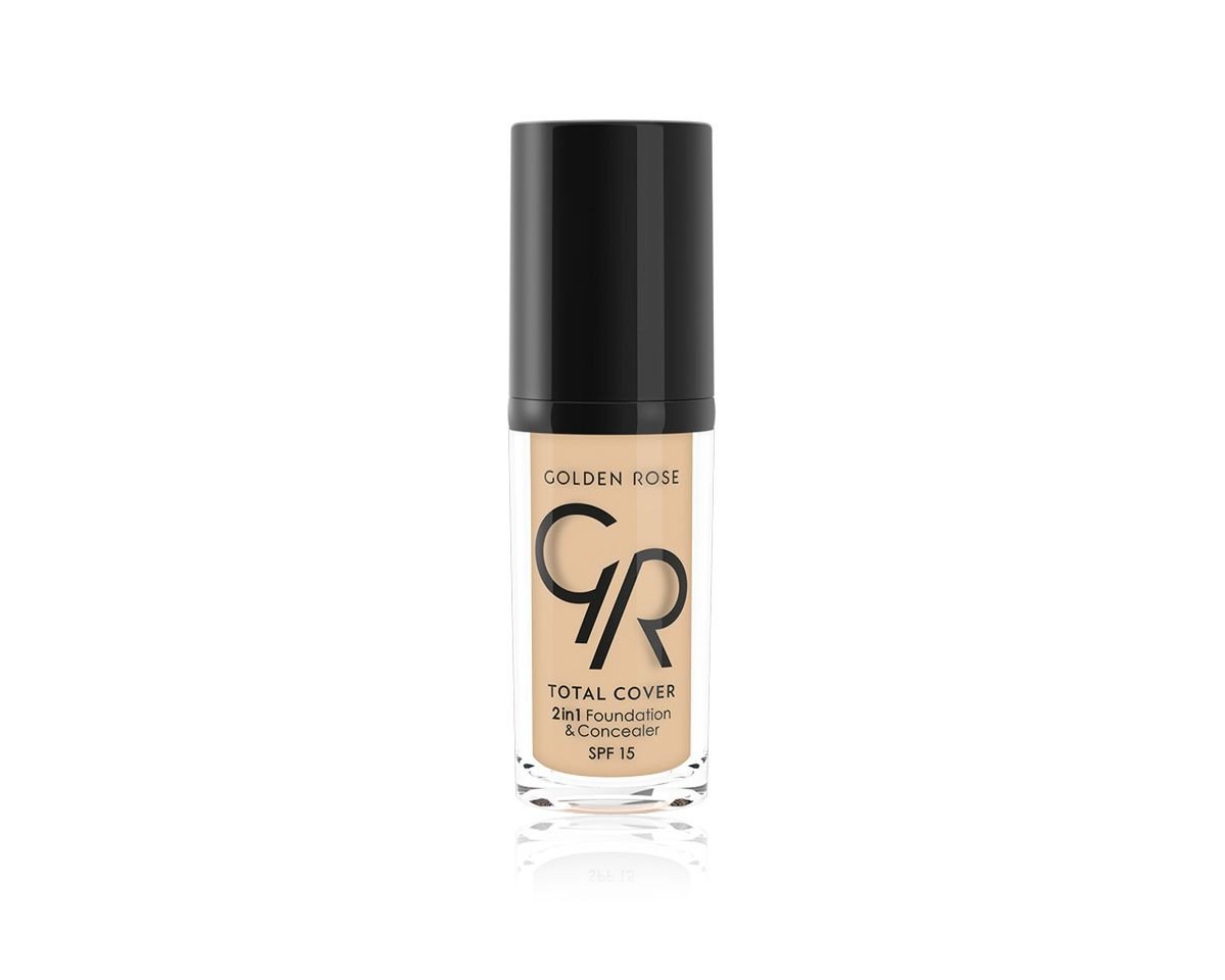 Golden Rose Total Cover 2in1 Fundation & Concealer - Podkład i korektor w jednym - 01 - PORCELAIN GOLID2W-ZY2W