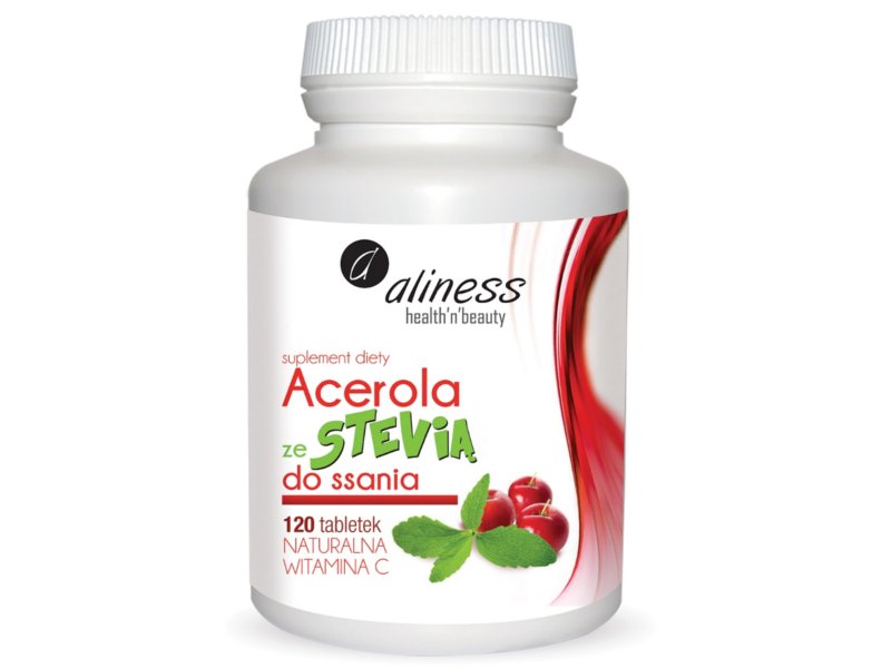 MedicaLine Acerola ze Stevią do ssania 120 tabletek Aliness MC39