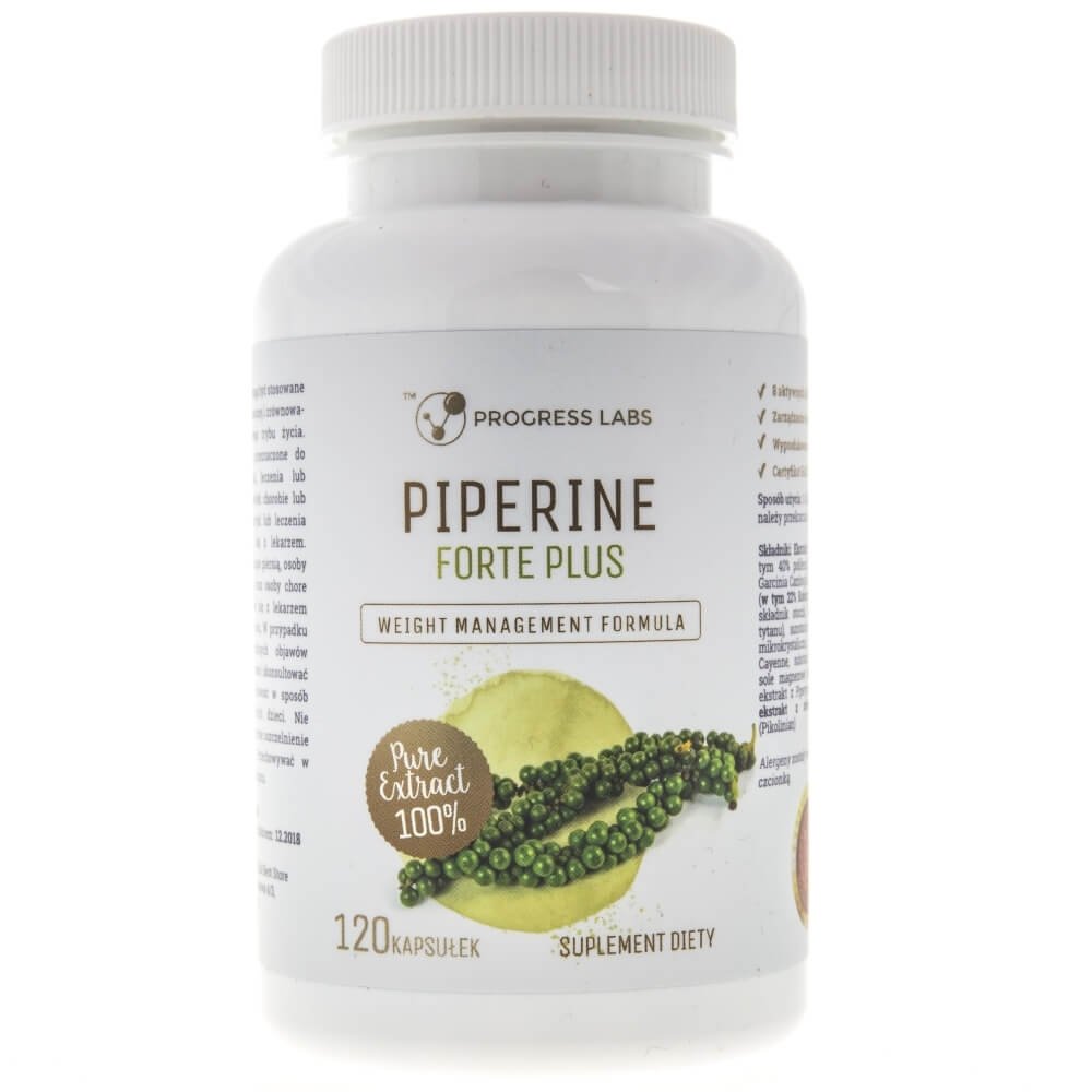 Progress Labs Progress Labs Piperine Forte Plus (Piperyna) - 120 kapsułek