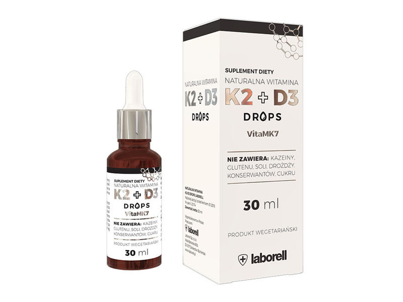 Laventi, Witamina K2 + D3, Drops, 30 ml