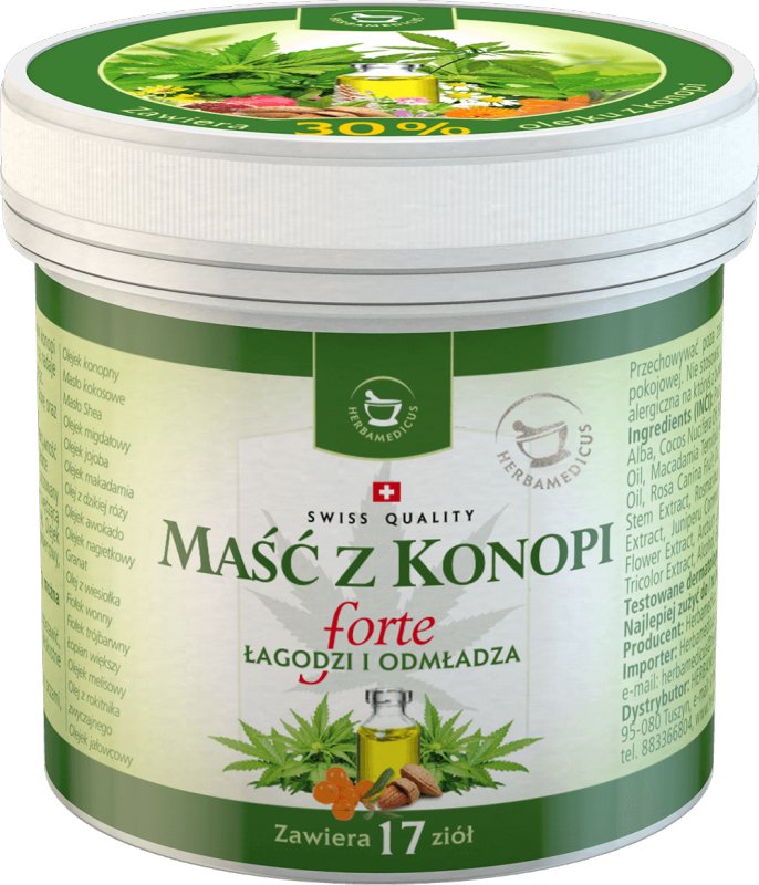 Herbamedicus Maść z Konopi Forte, 125 ml | Darmowa dostawa od 199,99 zł !! 7075779